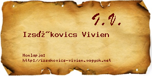 Izsákovics Vivien névjegykártya